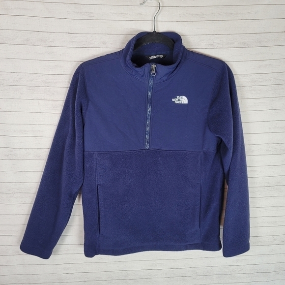 THE NORTH FACE Forrest Fleece Full Zip Hoodie in Navy Blue, sz Large 14/… - Picture 1 of 13